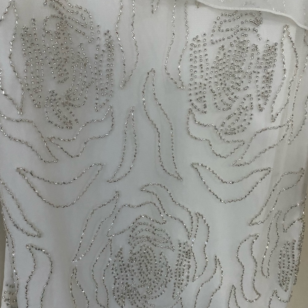 ✨ Jkara Caplet V-Neck Short Cocktail Beaded Dress - Size 8 ✨